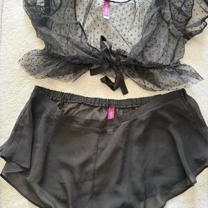 Adore Me Elegant Sheer Black Set